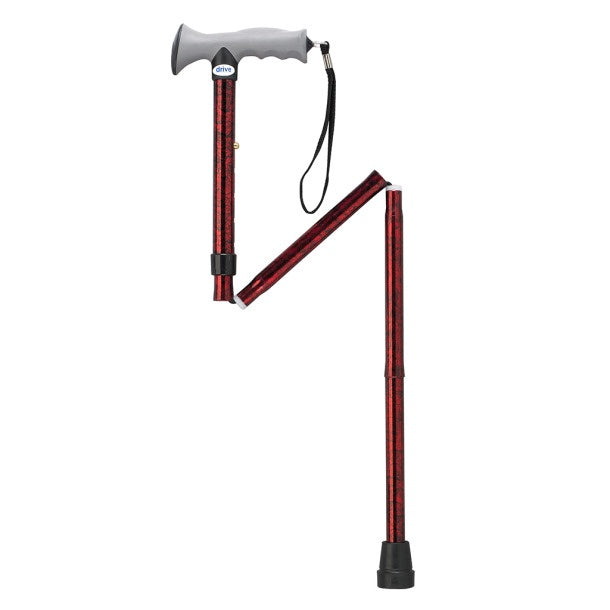 RTL10370BK Aluminum Folding Canes with Gel Grip, Height Adjustable