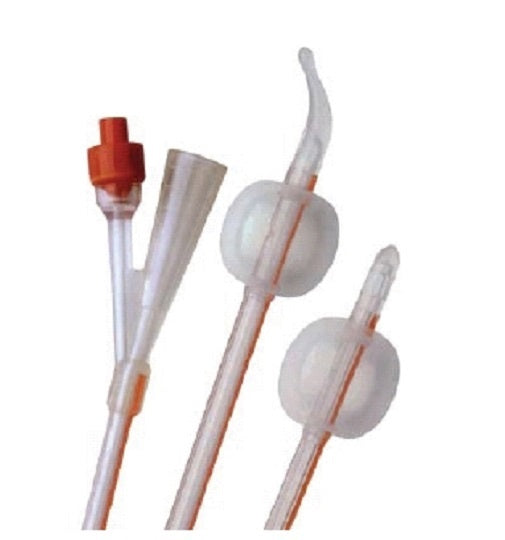 Folysil 2-way indwelling catheter, tiemann (coude) tip, 18 FR, 15ml, 41cm, Latex free