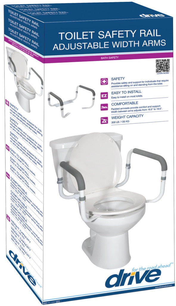 Toilet Safety Rail Short- Adjustable width Arms (B255)